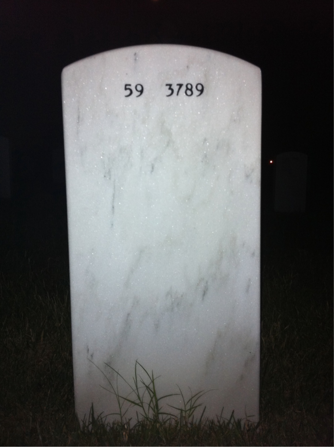 Back of headstone — Herbert Gavin
