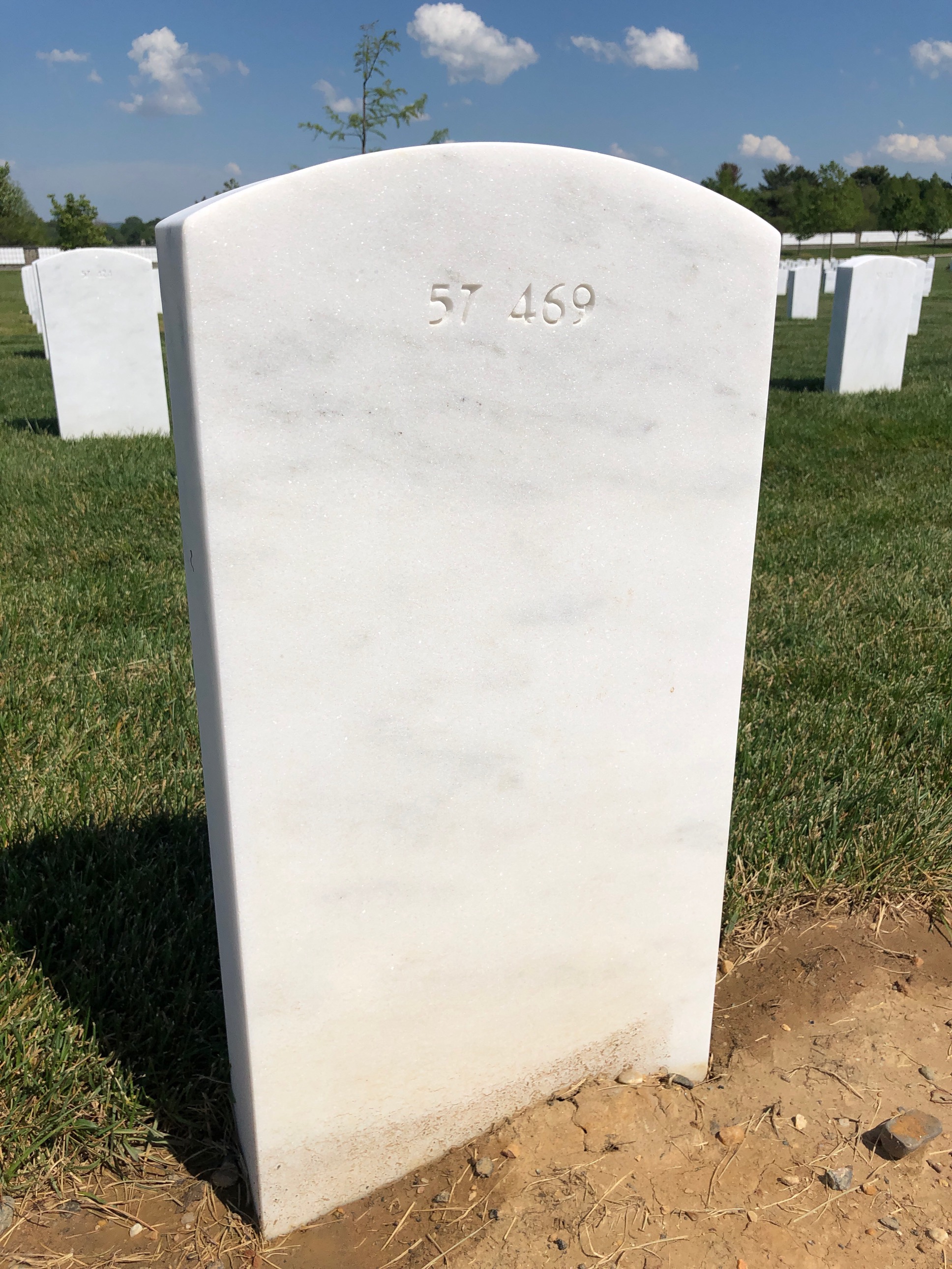 Back of headstone — Donald Beebe