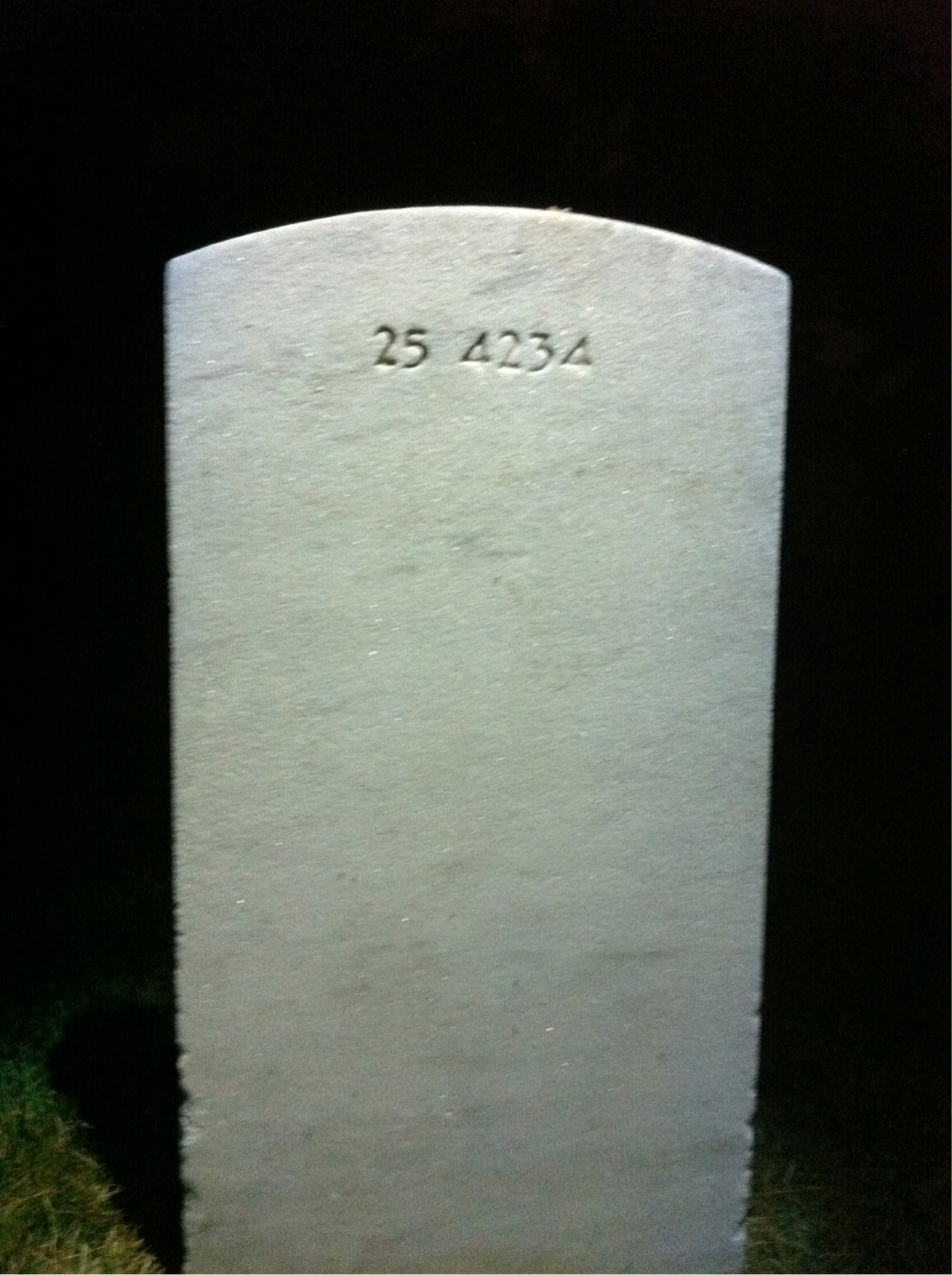 Back of headstone — James Murphy