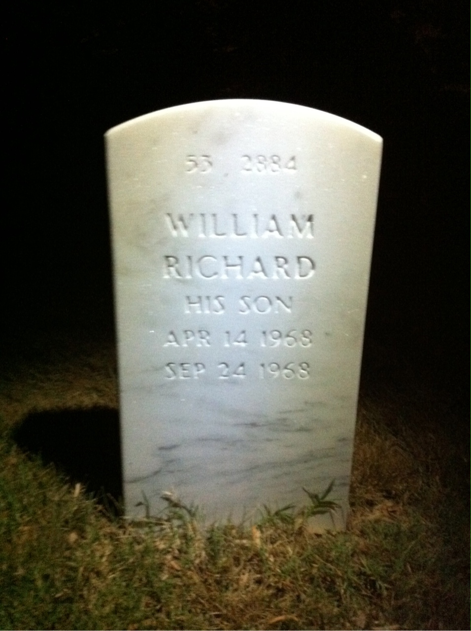 Back of headstone — Richard Brewer