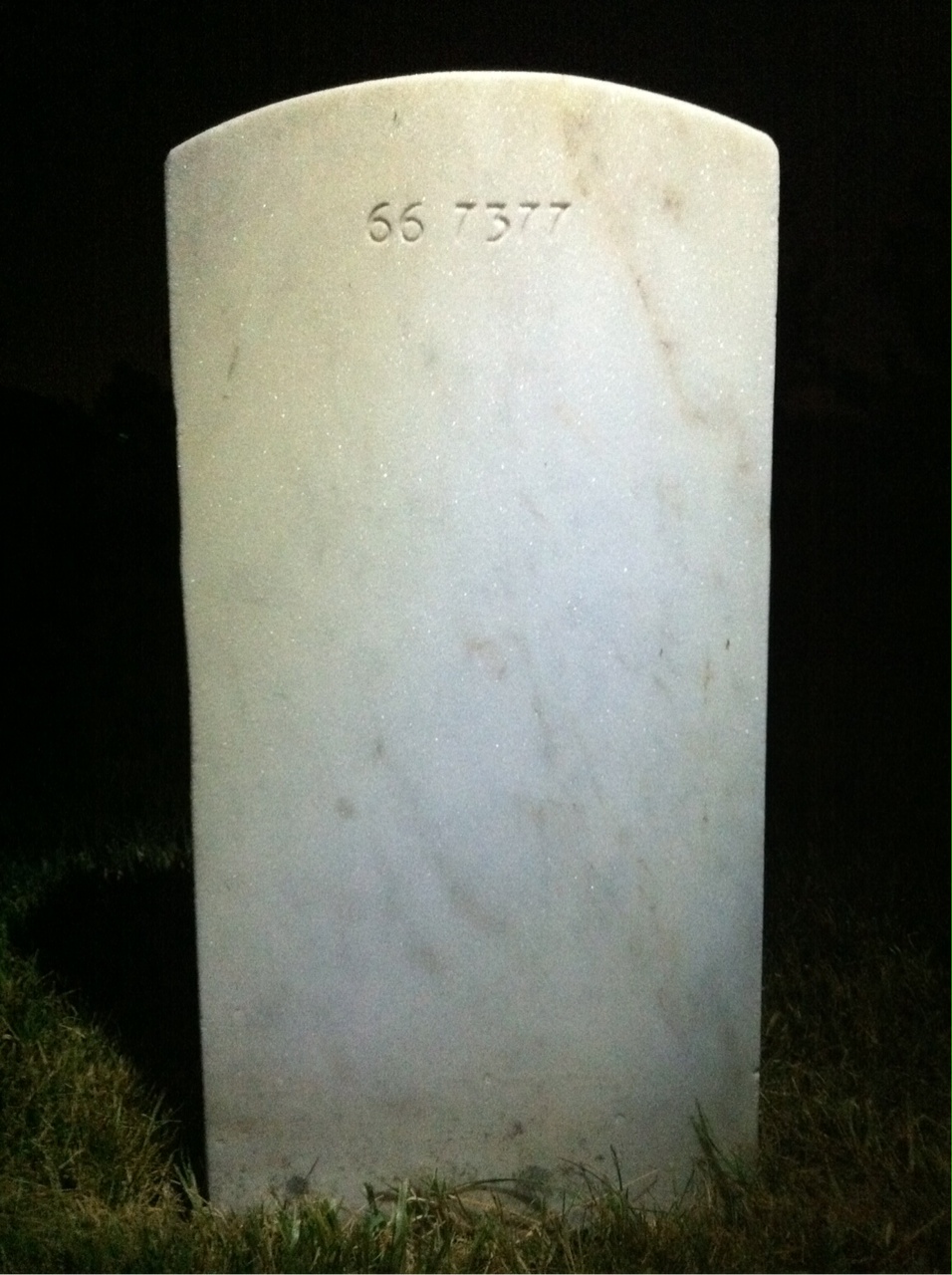 Back of headstone — Richard Andersen