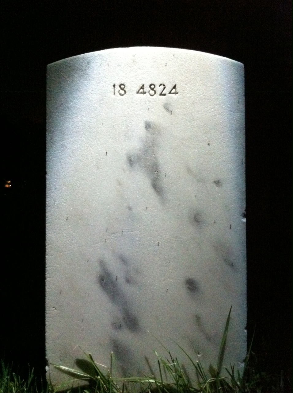 Back of headstone — Werner Baur