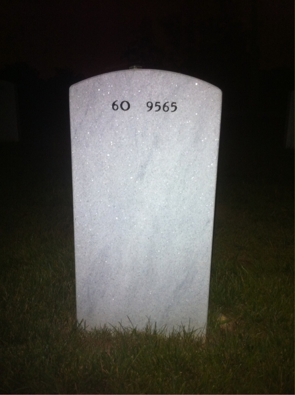 Back of headstone — Alan Moss