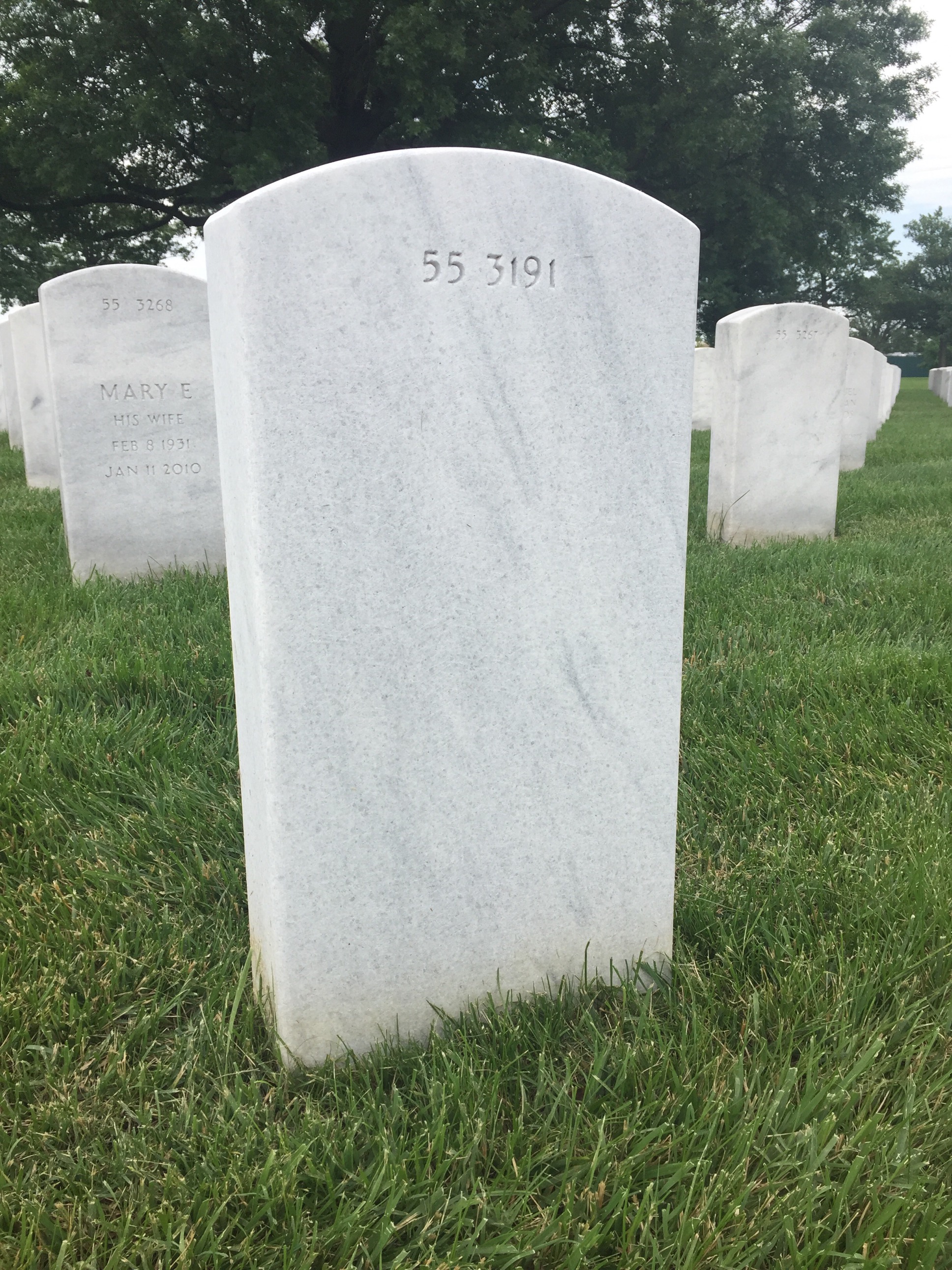 Back of headstone — Leo Morin