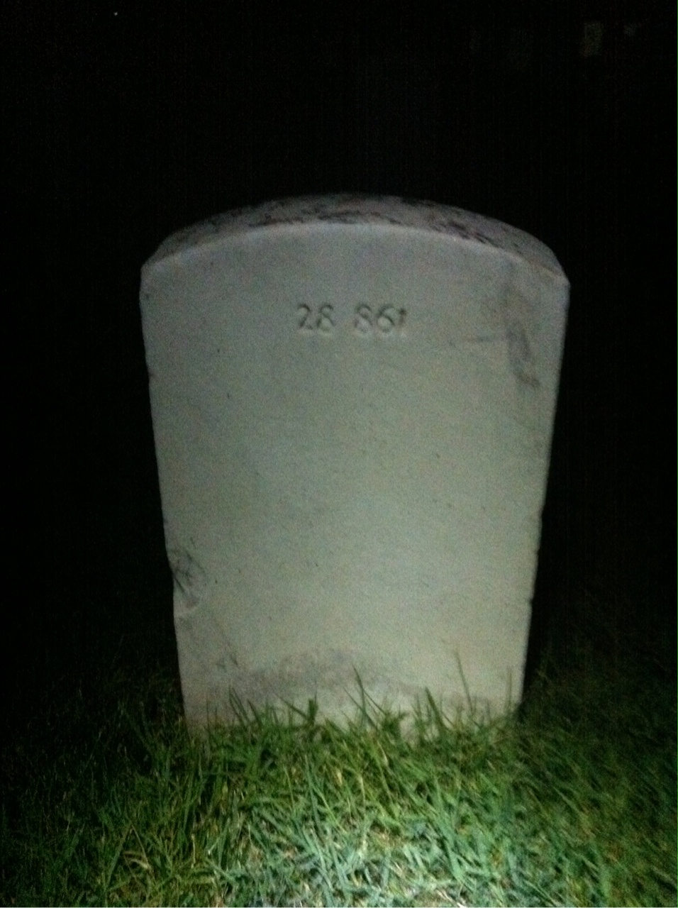 Back of headstone — Amaziah Smith