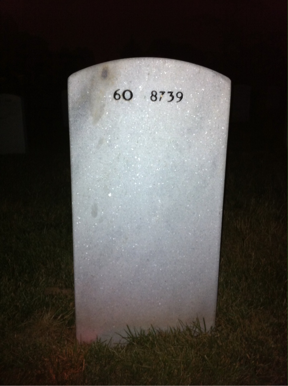 Back of headstone — Sidney Marceaux