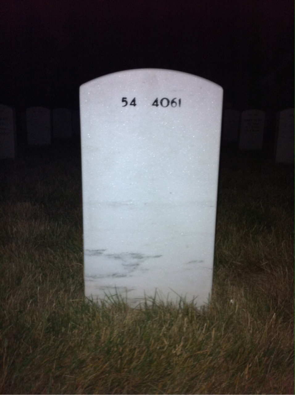 Back of headstone — Arthur Wilson