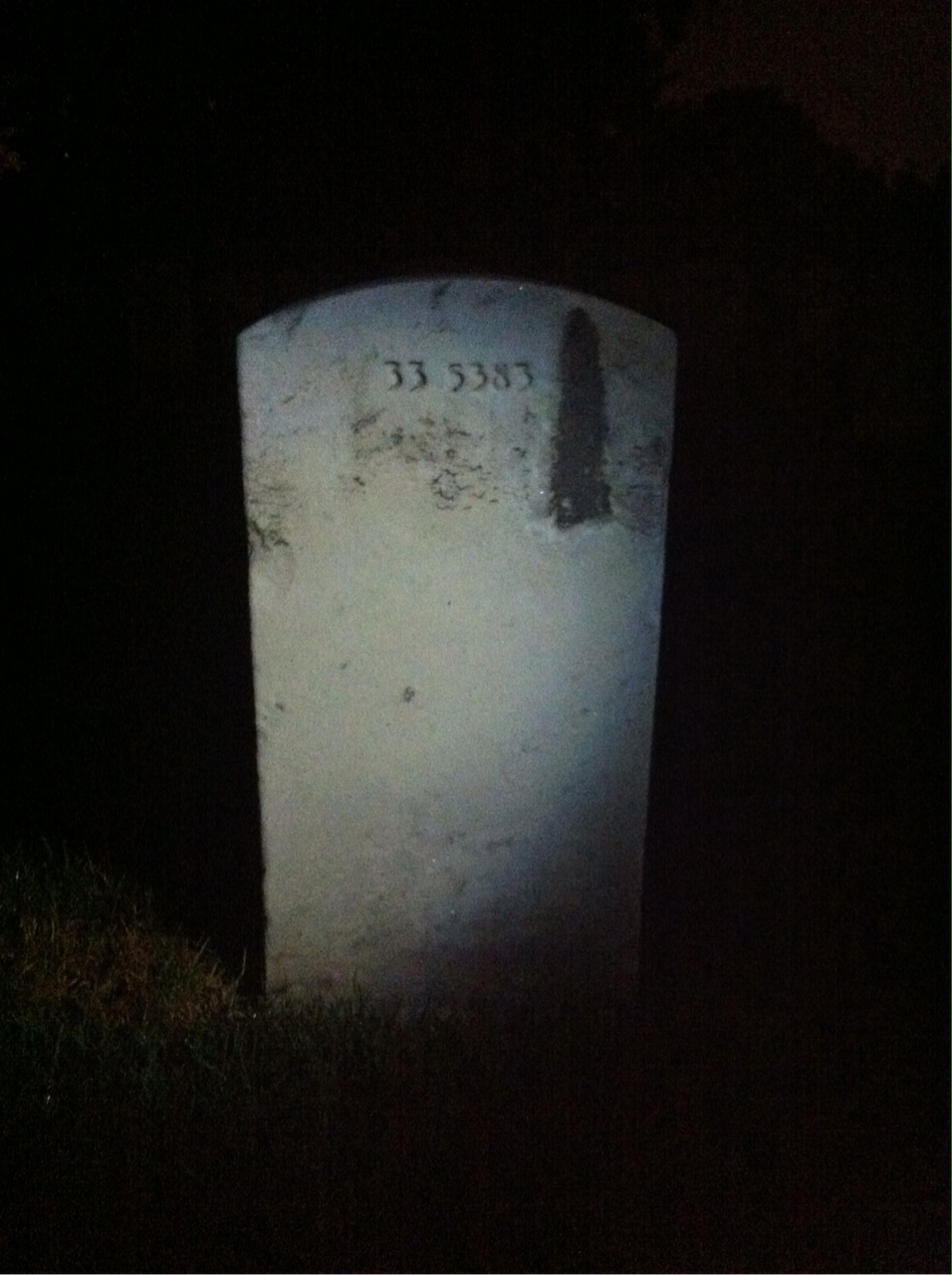 Back of headstone — Maurice Anderson