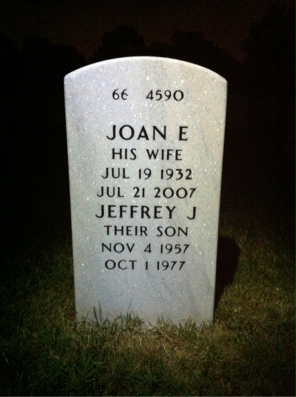 Back of headstone — Charles Jurgens