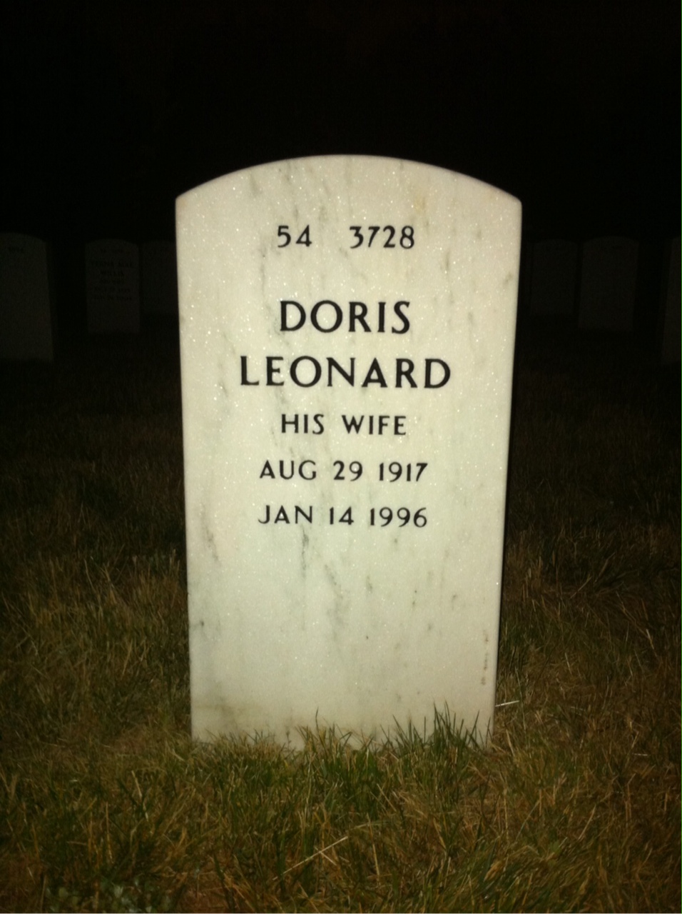 Back of headstone — Robert Burke
