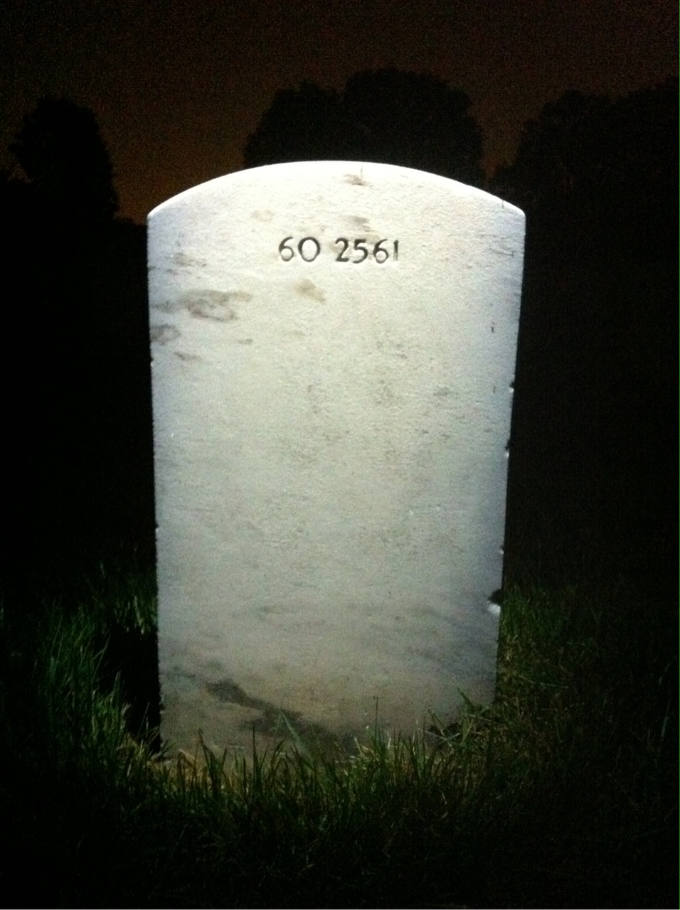 Back of headstone — William W Ellis