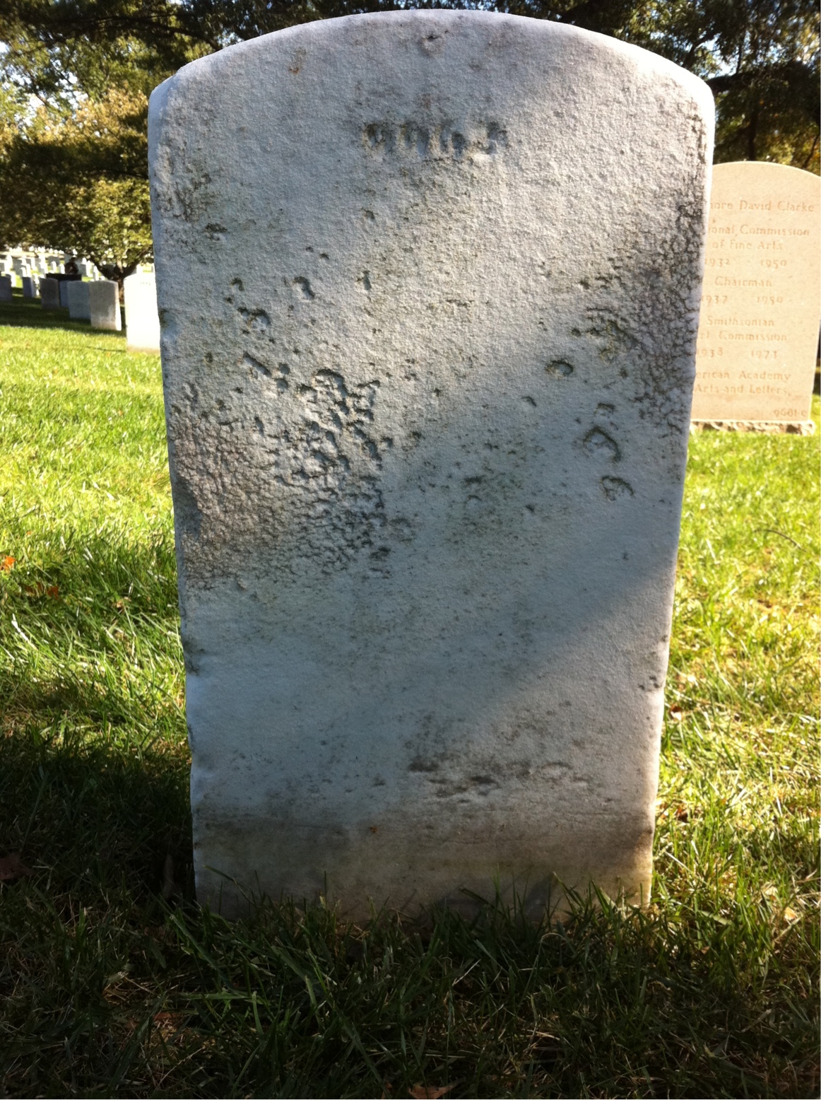 Back of headstone — George Montgomery