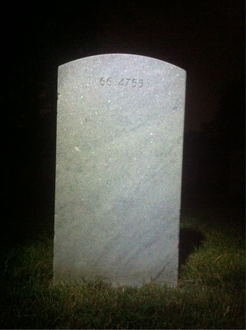 Back of headstone — Kemper Baker