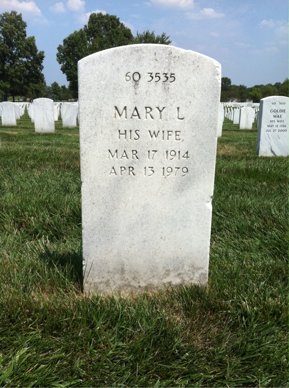 Back of headstone — Joseph Midziolek