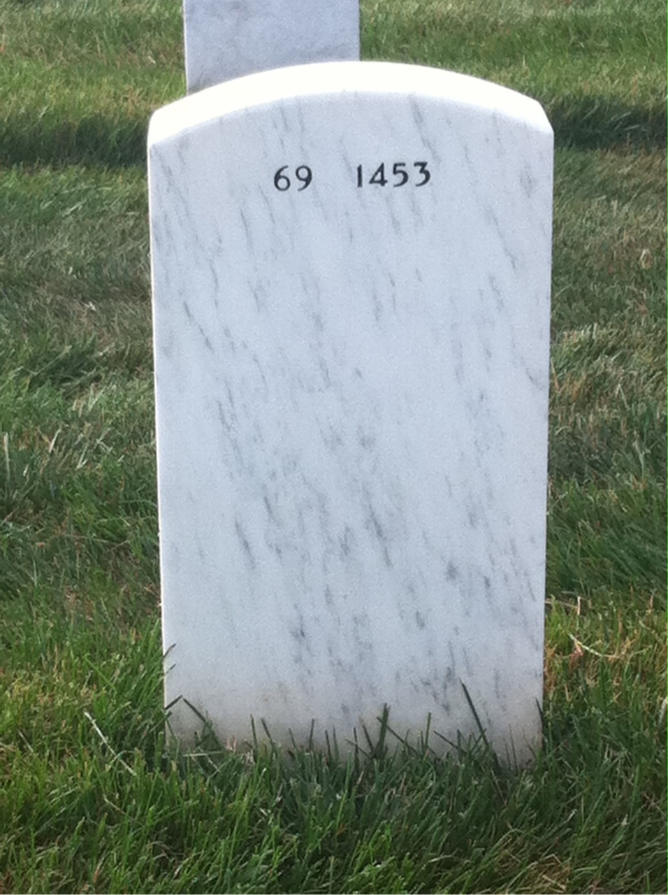 Back of headstone — Charles Jonas