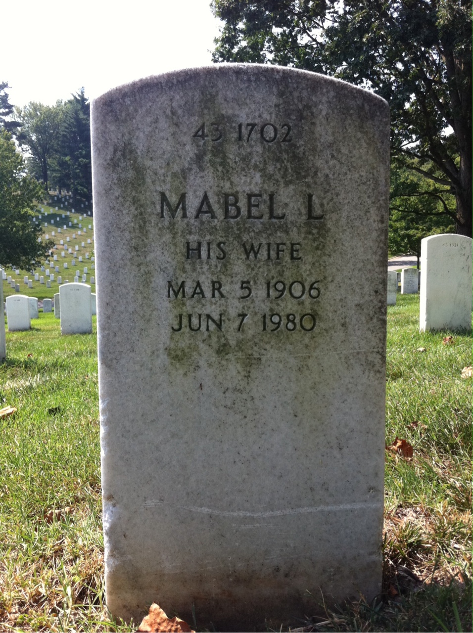 Back of headstone — John Aiken