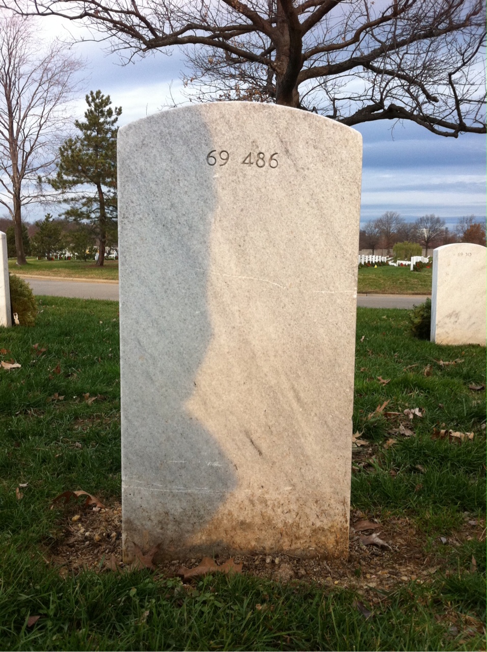 Back of headstone — Donald Glenn Glackin