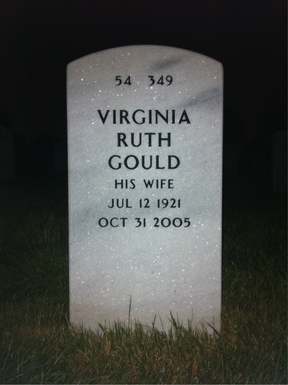 Back of headstone — Clarence Schwenke