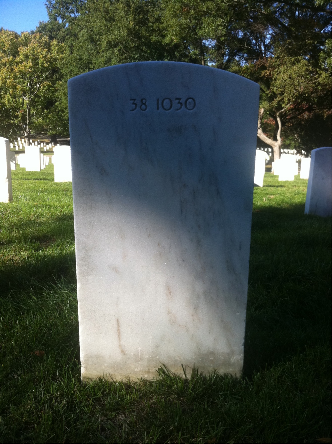 Back of headstone — William Barr