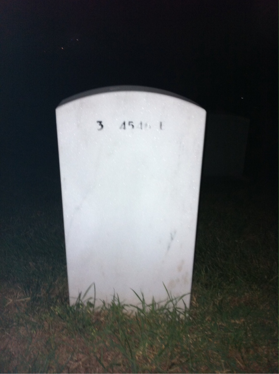 Back of headstone — Eldridge Snight