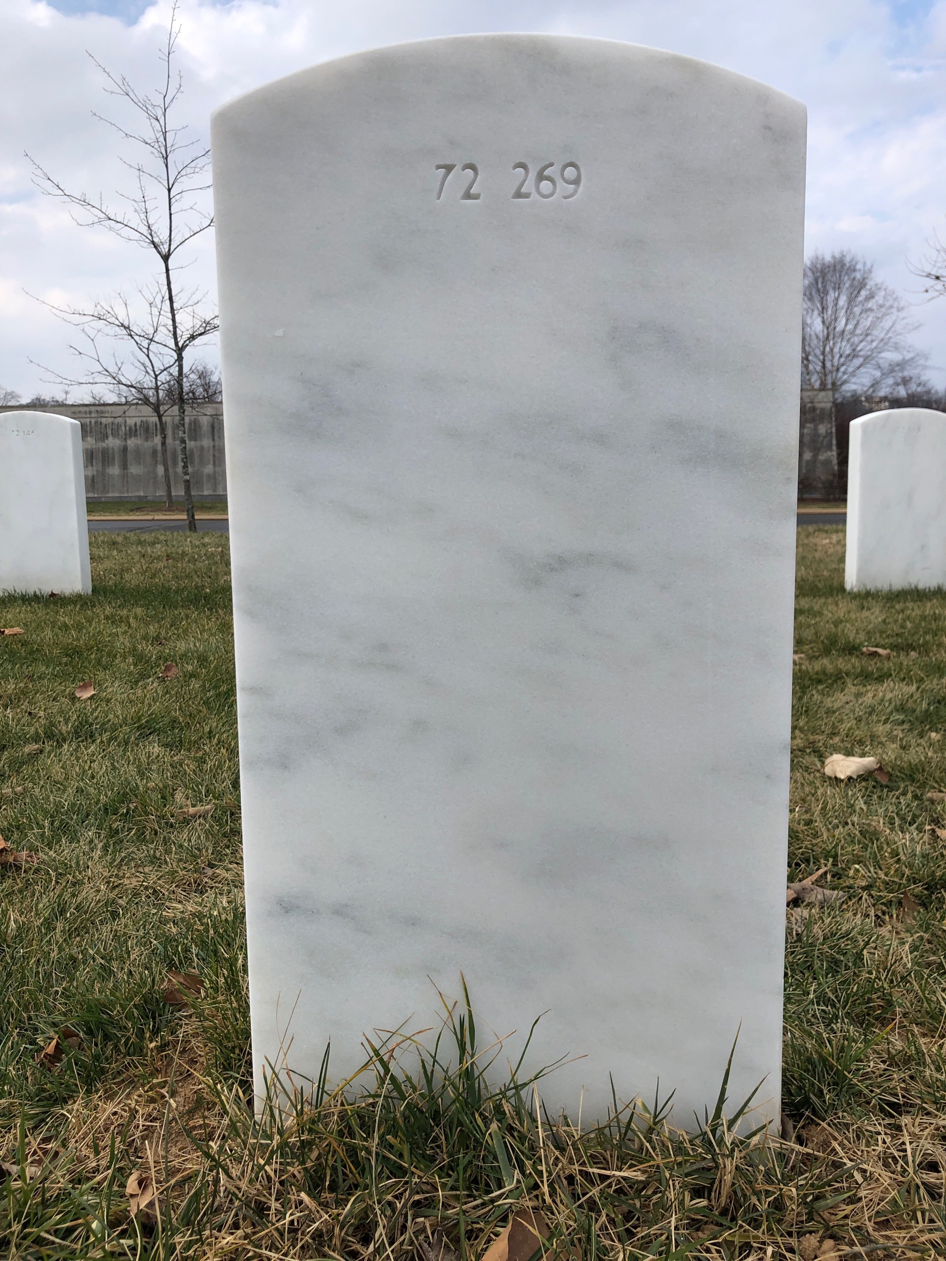 Back of headstone — Warren George Brown