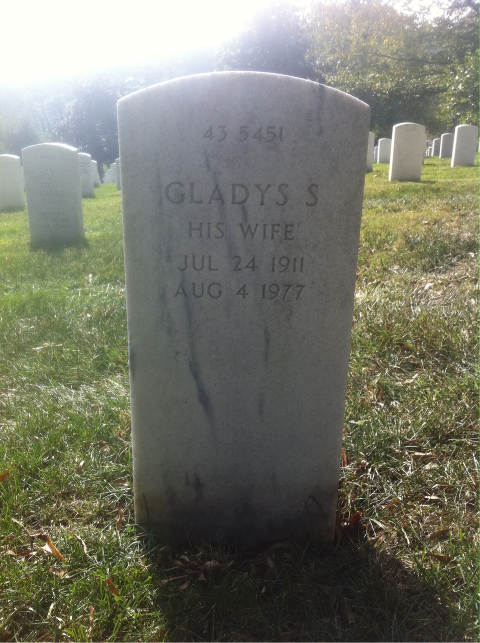 Back of headstone — Sidney Chase Varney