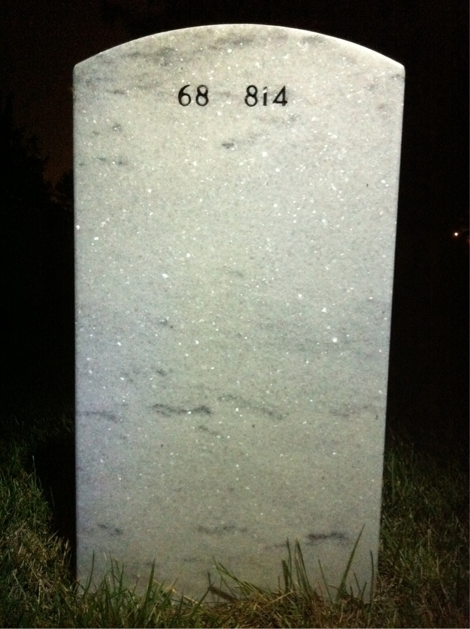 Back of headstone — Jack Thurman