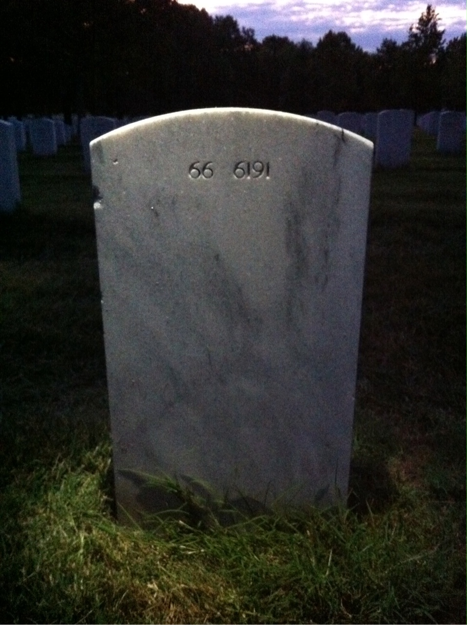 Back of headstone — Albert Abbott