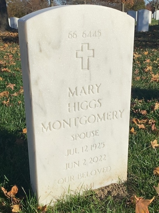 Back of headstone — John Montgomery