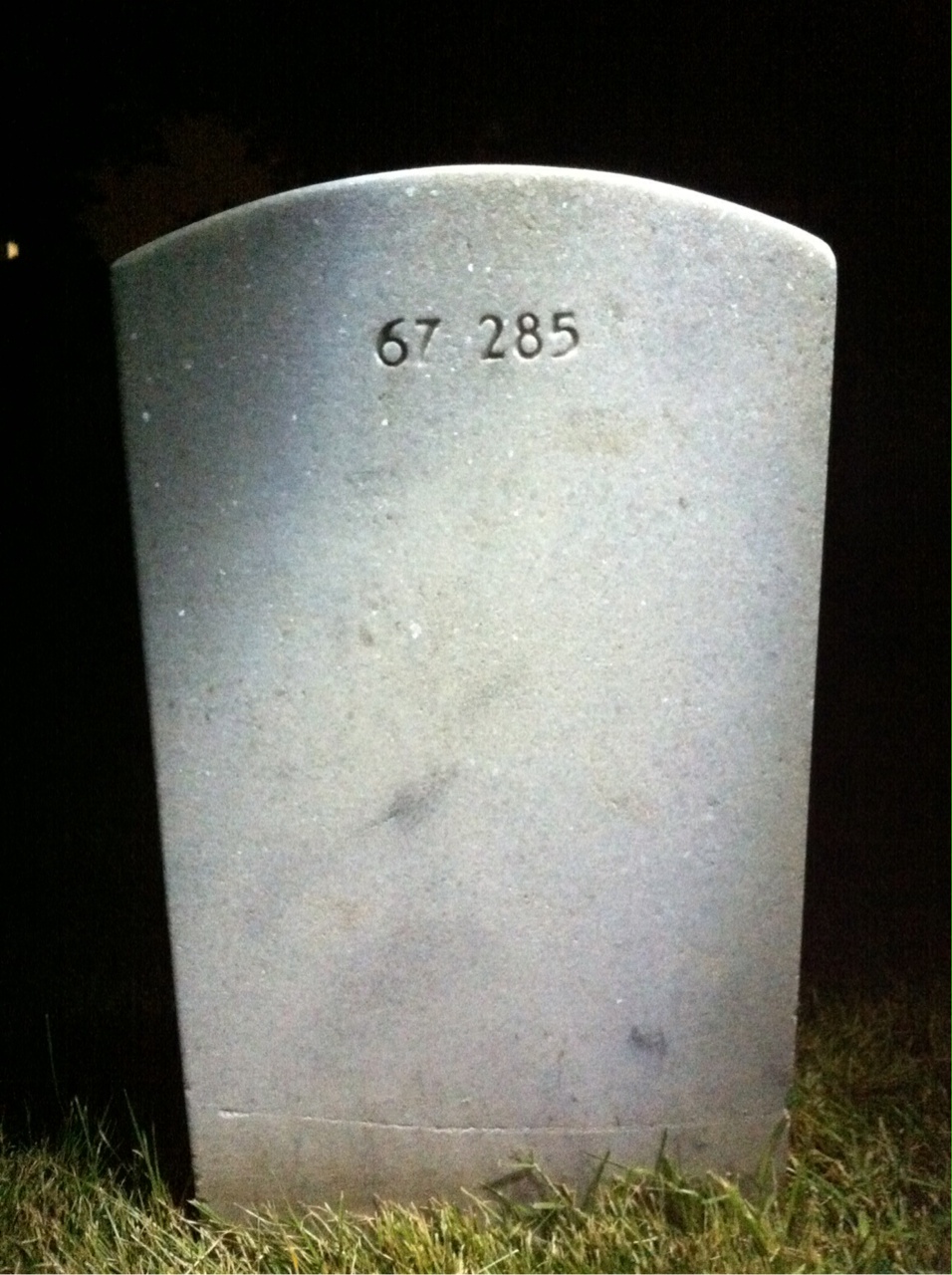 Back of headstone — William R Gatchell