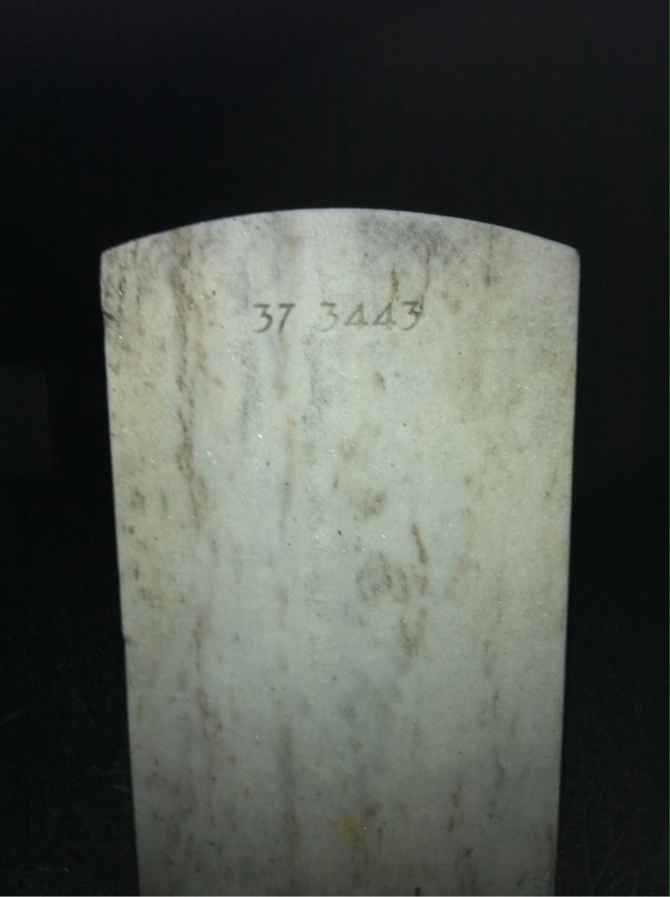 Back of headstone — William Murray