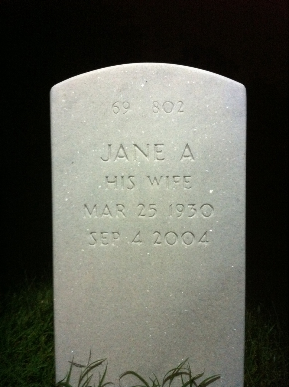 Back of headstone — Alexander Rusanowsky