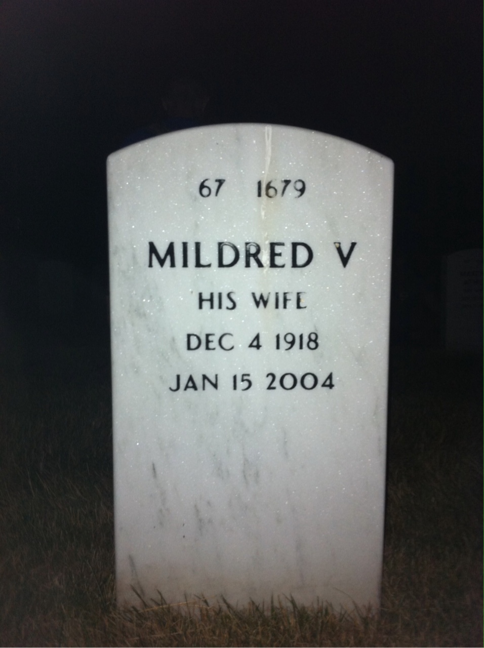 Back of headstone — Roy Morgan
