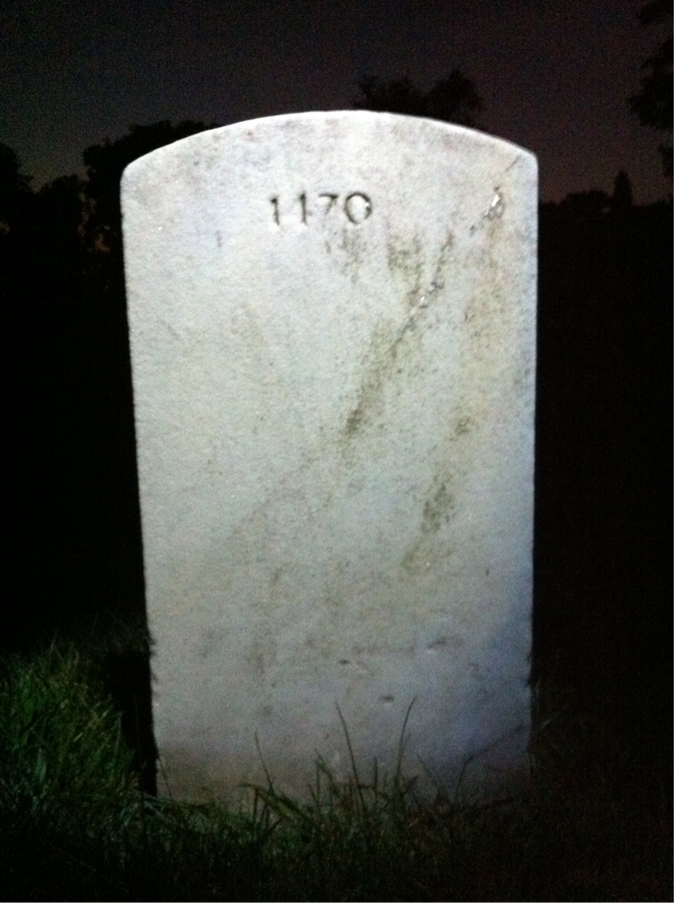 Back of headstone — Howard Anderson