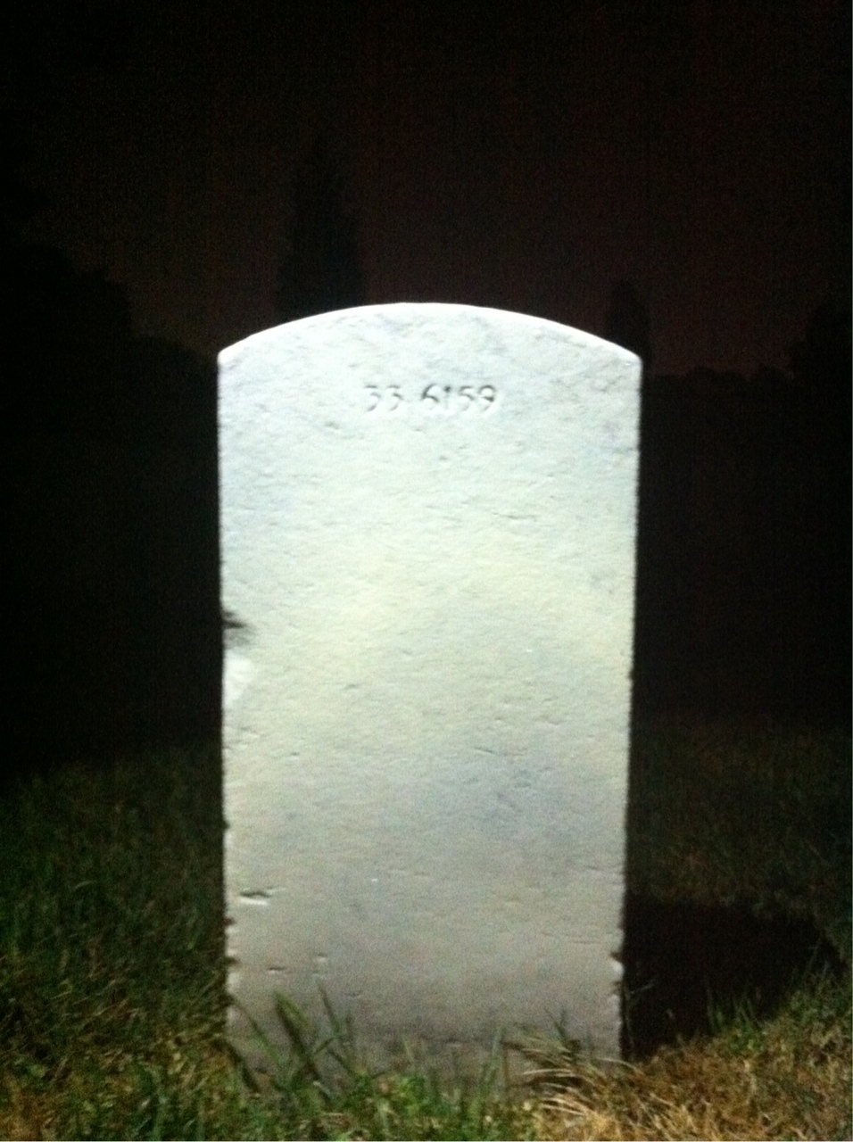 Back of headstone — Carter Baker