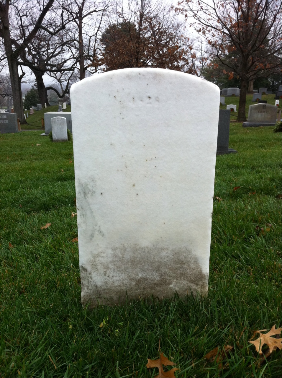 Back of headstone — Martha Miller-Masury