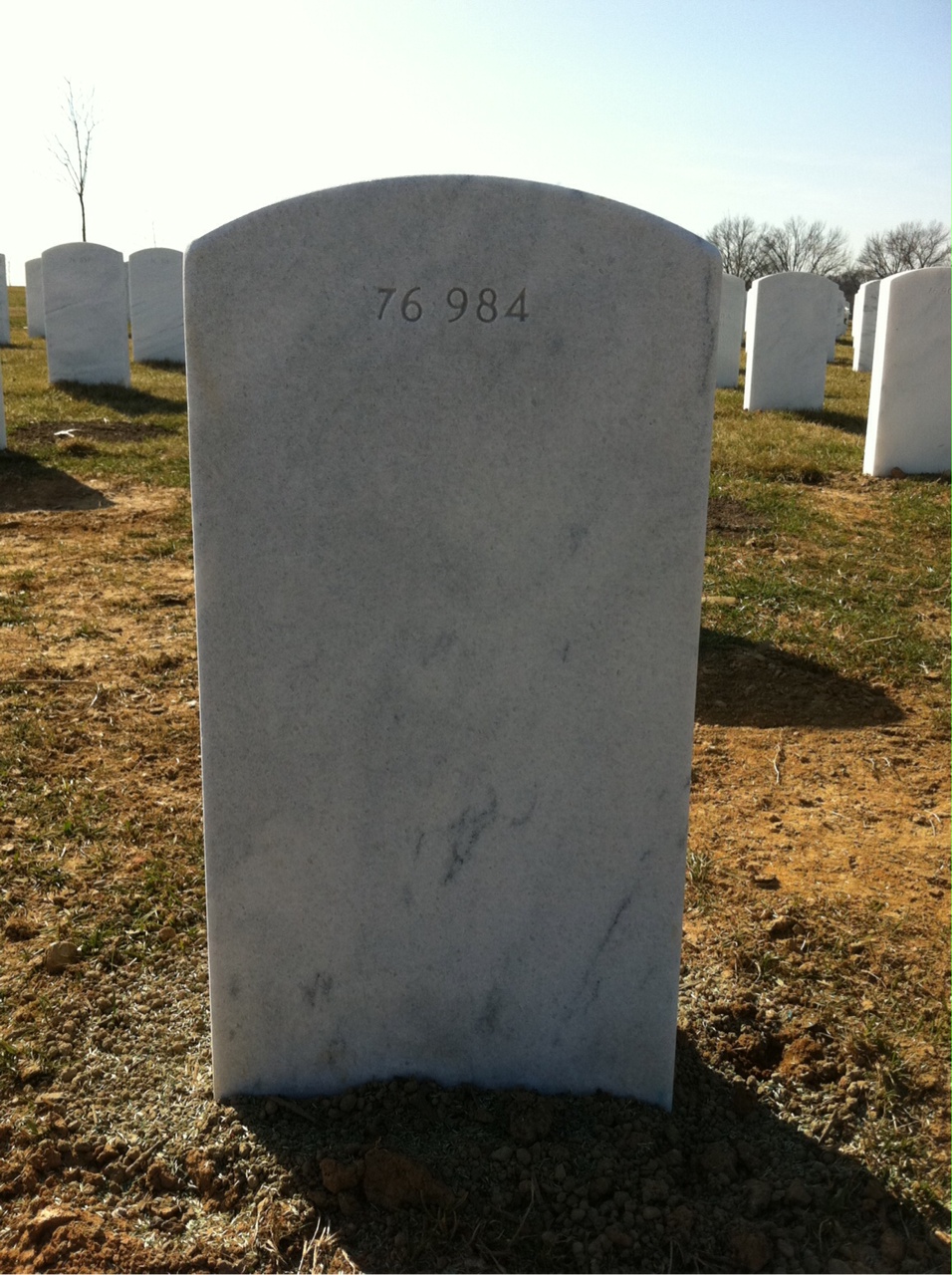Back of headstone — Ronald Moore