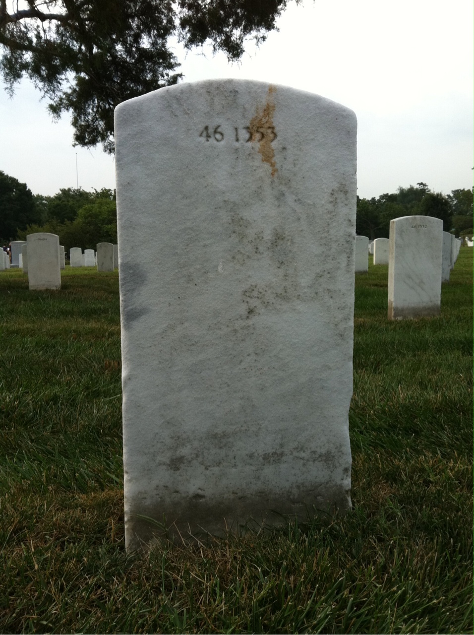 Back of headstone — Robert Adair