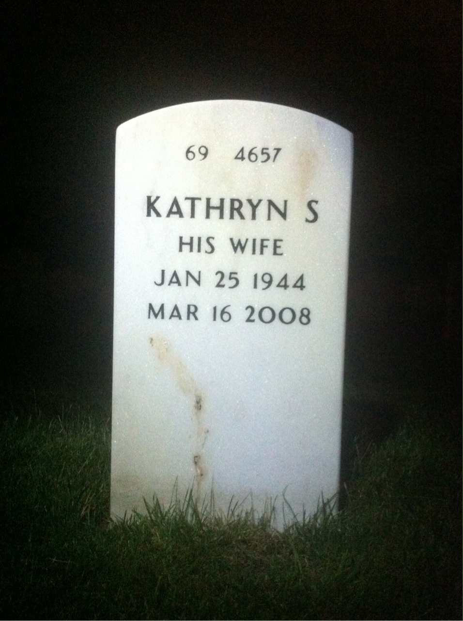 Back of headstone — Charles Brown