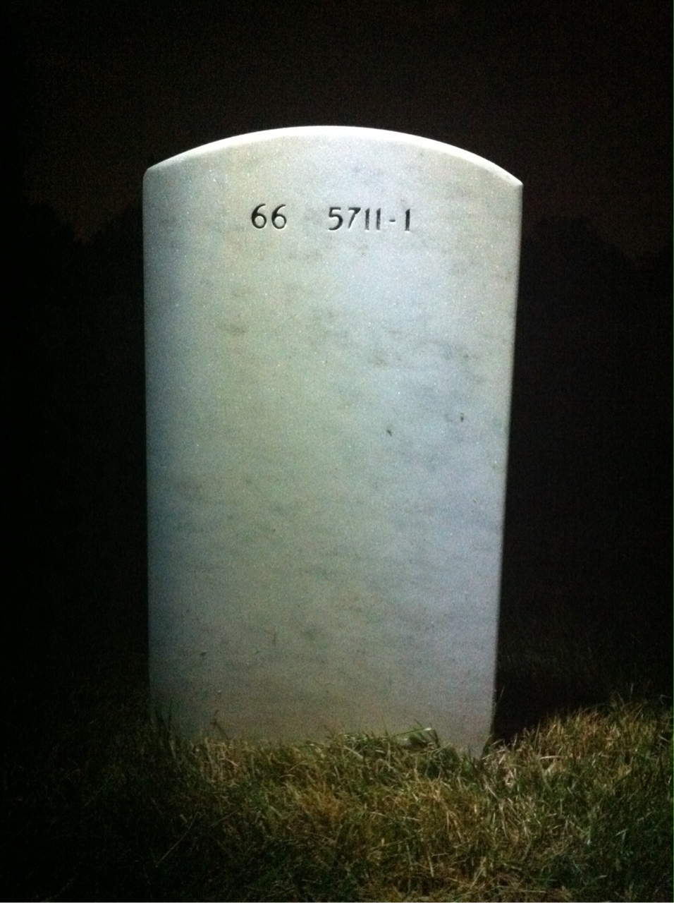 Back of headstone — Todd Humble