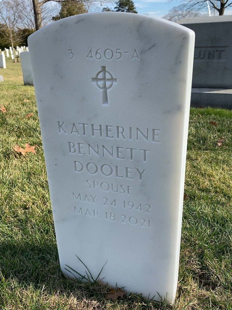 Back of headstone — Thomas Joseph Dooley