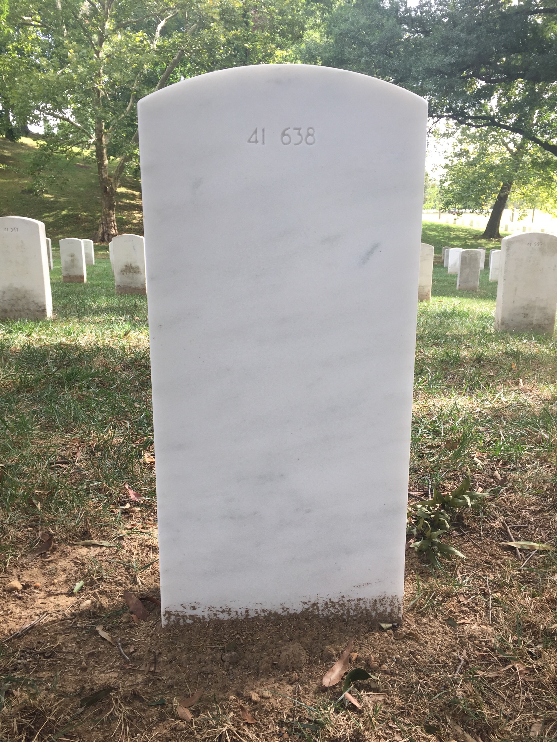Back of headstone — George Blake
