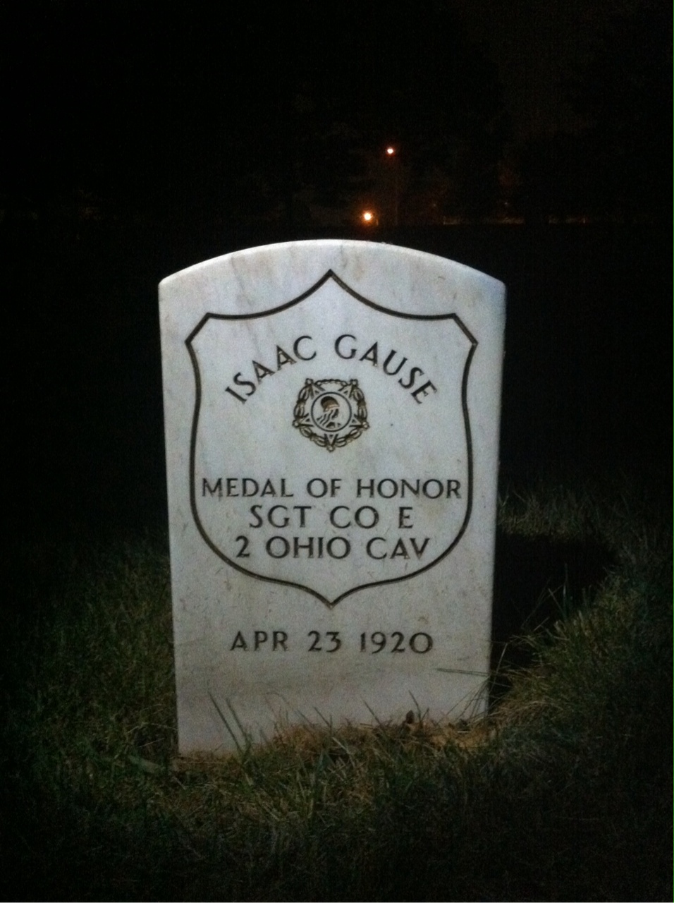 Headstone of Isaac Gause