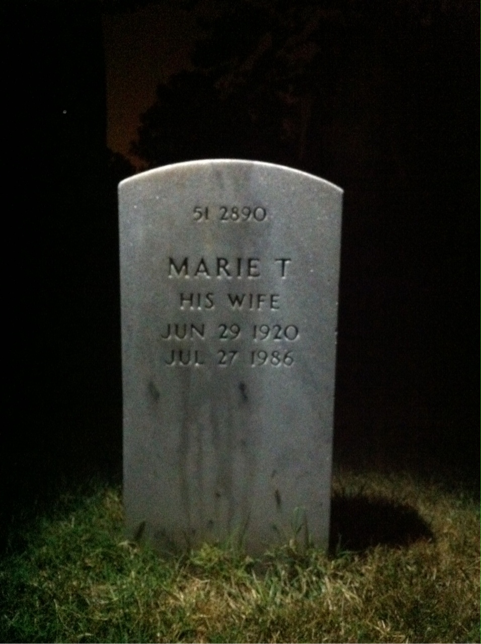Back of headstone — Joseph Ayres