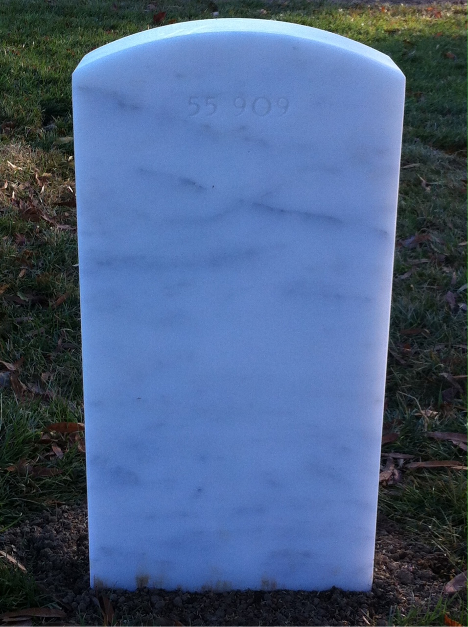 Back of headstone — Dennis Abbott