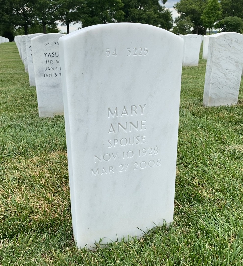 Back of headstone — William Alden