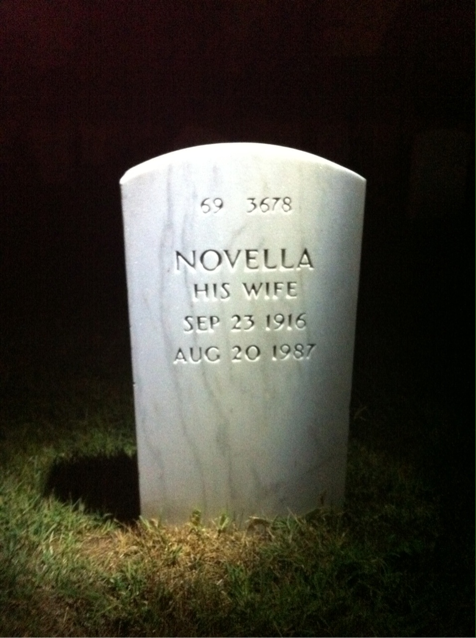 Back of headstone — Murray Arnold