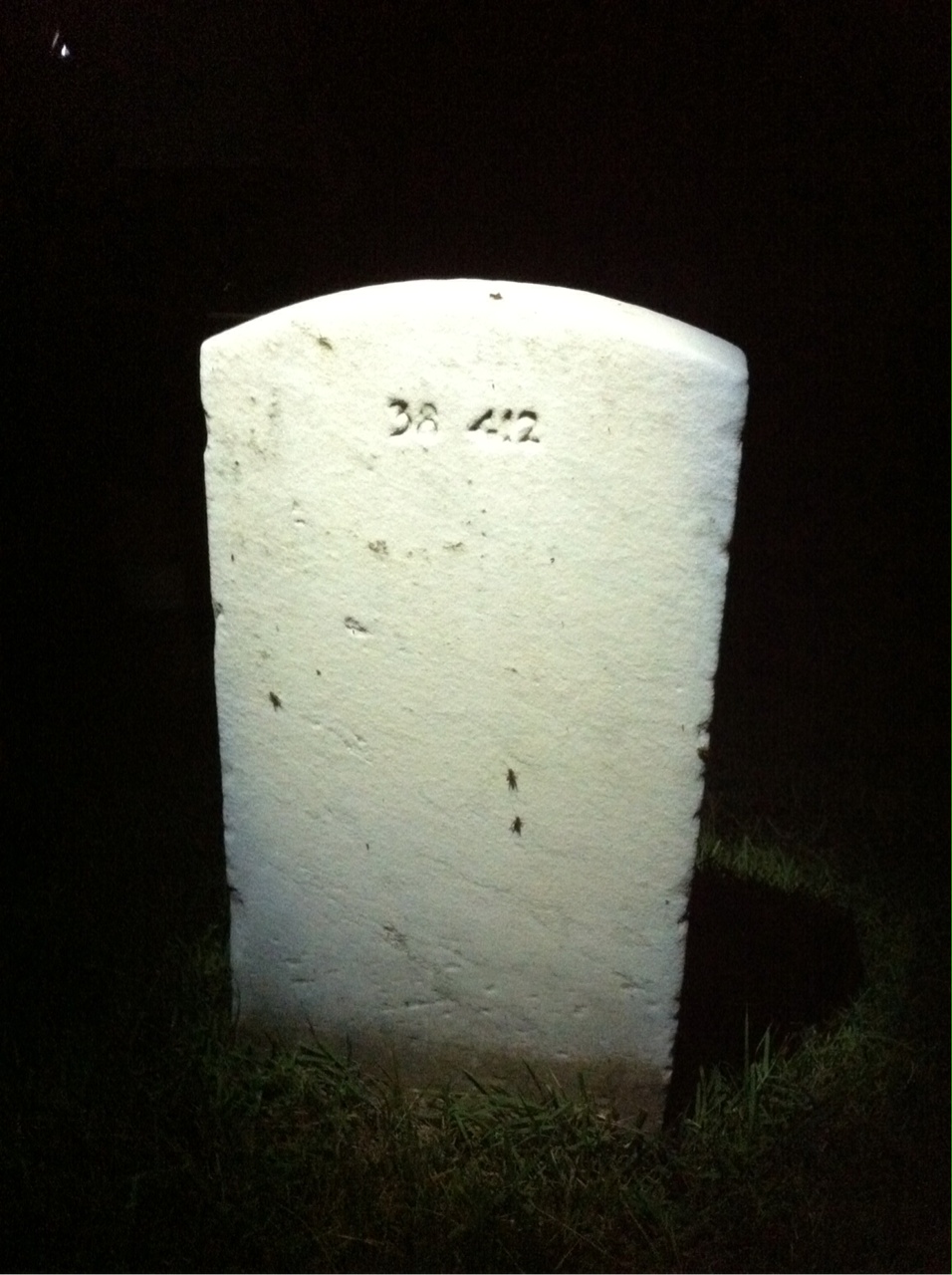 Back of headstone — William Allen