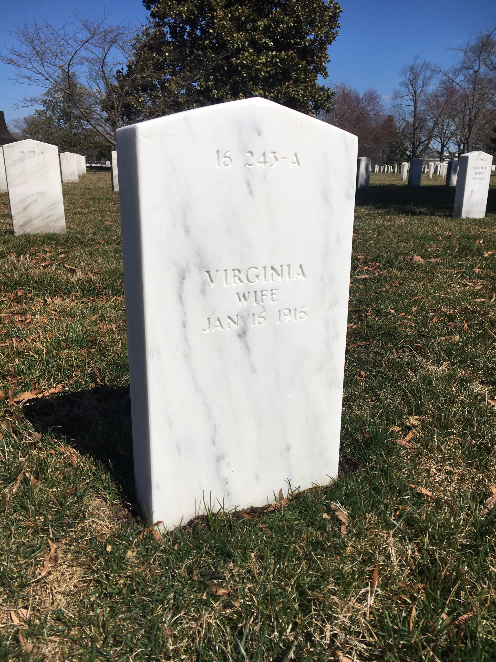 Back of headstone — W Morris