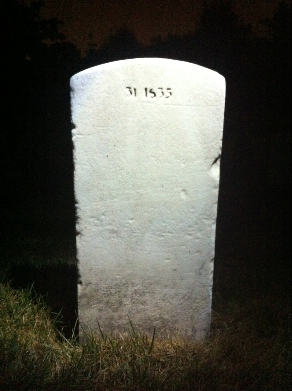 Back of headstone — Emilie Bottger
